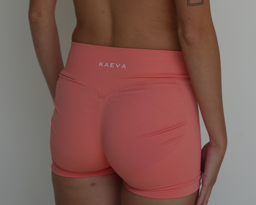 Scrunch Shorts - Coral