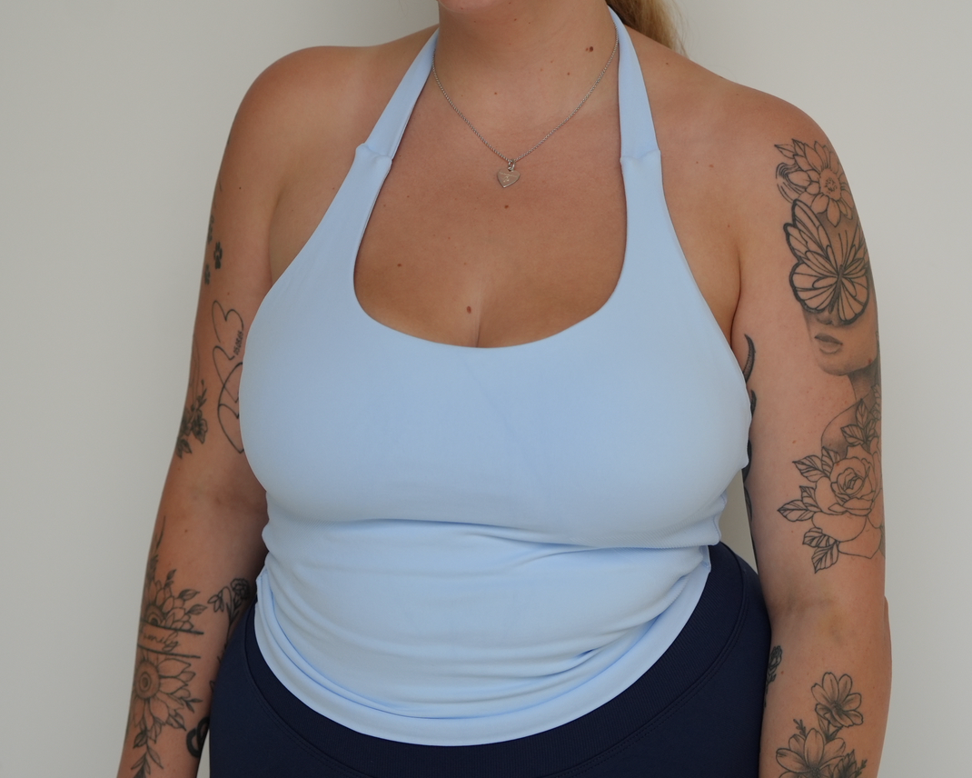 Sculpt Halter Tank - Cornflower