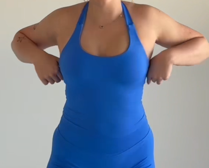 Sculpt Halter Tank - Royal Blue