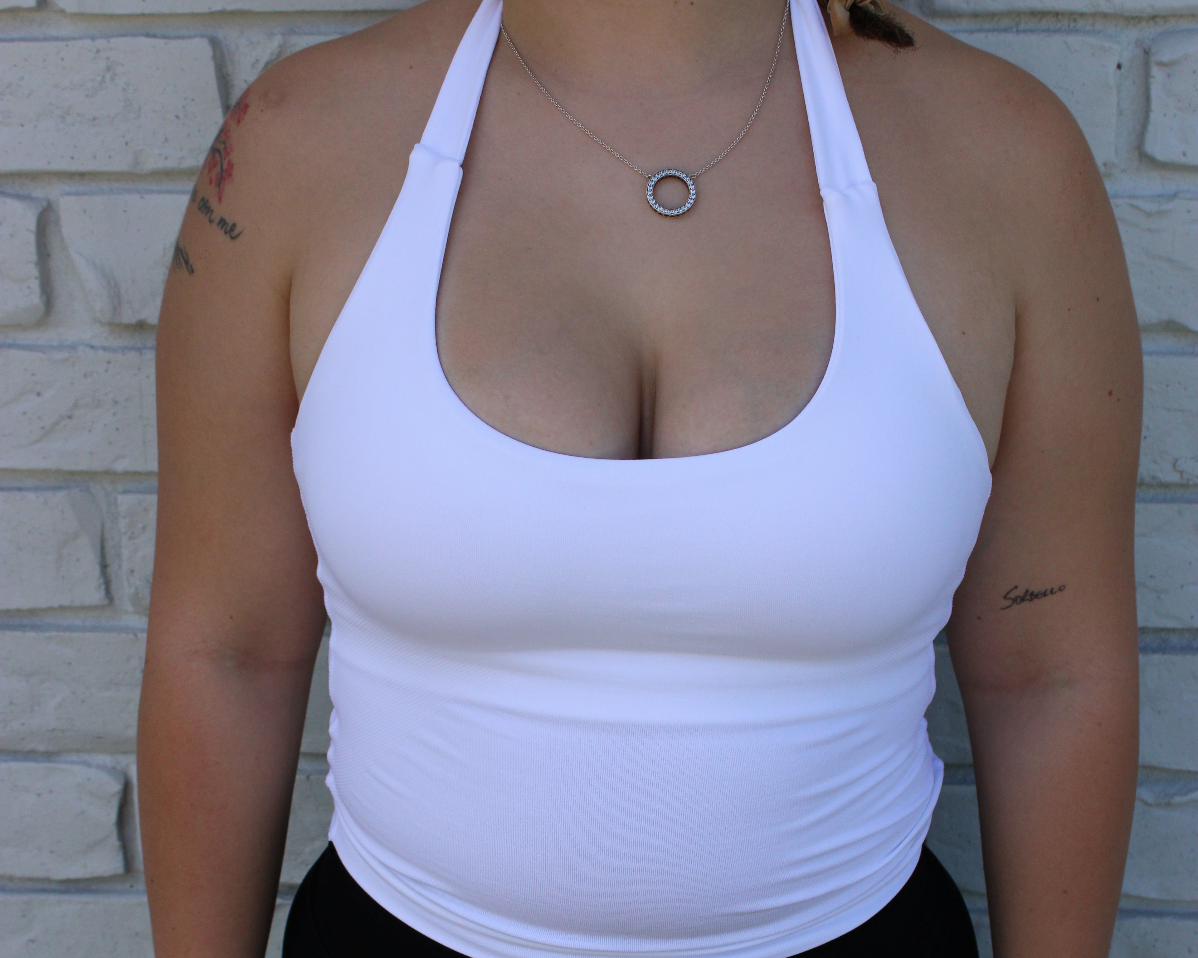 Sculpt Halter Tank - Ivory